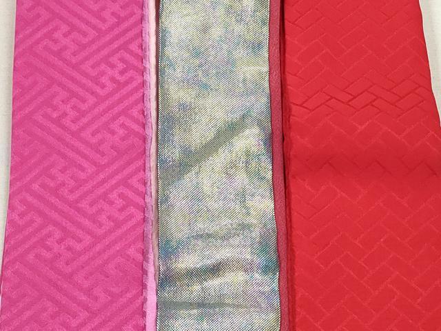 平和屋着物▼和装小物　重ね衿・伊達衿まとめて20点　紗綾形　花蝶文　檜垣　舞桜　折り鶴　金銀糸　未使用あり　逸品　DABI0422xg