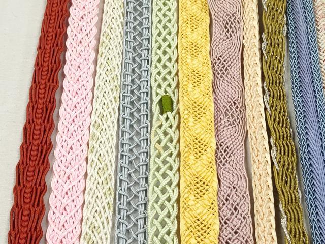 平和屋着物＊夏物　和装小物　帯締め20本セット　レース織　丸組　金銀糸　未使用あり　逸品　DABI0428xg