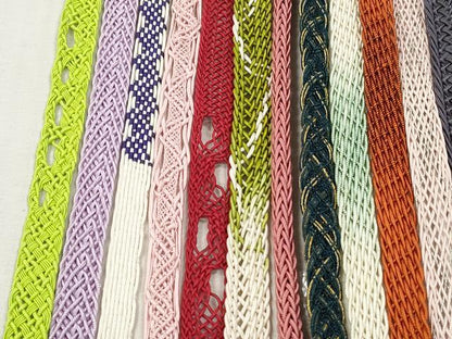 平和屋着物＊夏物　和装小物　帯締め20本セット　レース織　丸組　金銀糸　長尺あり　未使用あり　逸品　DABI0431xg