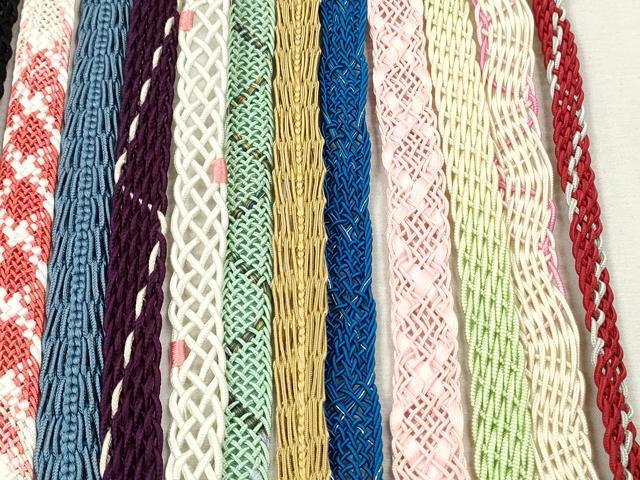 平和屋着物＊夏物　和装小物　帯締め20本セット　レース織　金糸　未使用あり　逸品　DABI0437xg