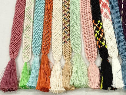 平和屋着物＊夏物　和装小物　帯締め20本セット　レース織　金糸　未使用あり　逸品　DABI0437xg