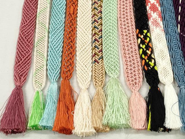 平和屋着物＊夏物　和装小物　帯締め20本セット　レース織　金糸　未使用あり　逸品　DABI0437xg