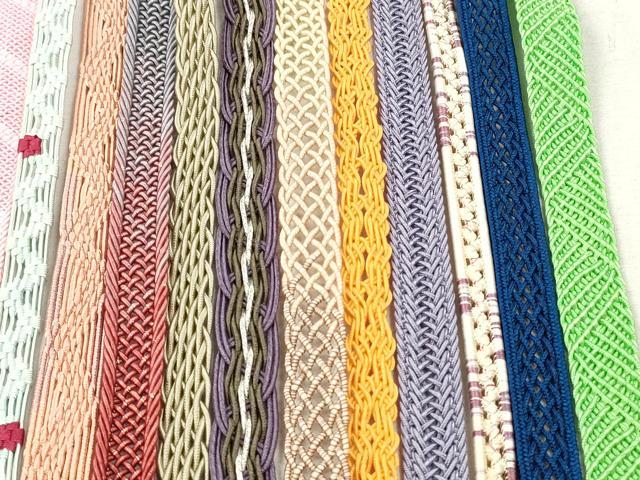 平和屋着物＊夏物　和装小物　帯締め20本セット　レース織　金銀糸　ラメ糸　未使用あり　逸品　DABI0439xg