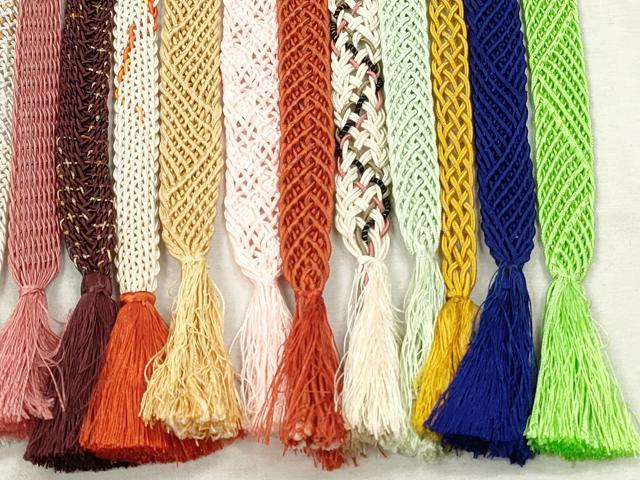 平和屋着物＊夏物　和装小物　帯締め20本セット　レース織　金糸　ラメ糸　未使用あり　逸品　DABI0441xg