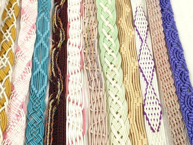 平和屋着物＊夏物　和装小物　帯締め20本セット　レース織　金銀糸　未使用あり　逸品　DABI0443xg