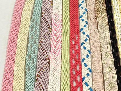 平和屋着物＊夏物　和装小物　帯締め20本セット　レース織　金銀糸　未使用あり　逸品　DABI0446xg