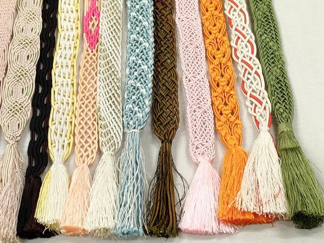 平和屋着物＊夏物　和装小物　帯締め20本セット　レース織　金銀糸　未使用あり　逸品　DABI0446xg