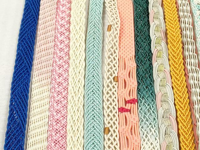 平和屋着物＊夏物　和装小物　帯締め20本セット　レース織　金銀糸　長尺あり　未使用あり　逸品　DABI0449xg