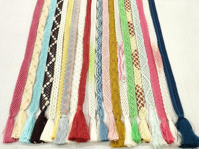 平和屋着物＊夏物　和装小物　帯締め20本セット　レース織　金糸　ラメ糸　逸品　DABI0452xg