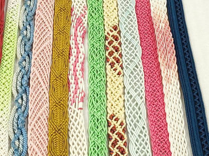 平和屋着物＊夏物　和装小物　帯締め20本セット　レース織　金糸　ラメ糸　逸品　DABI0452xg