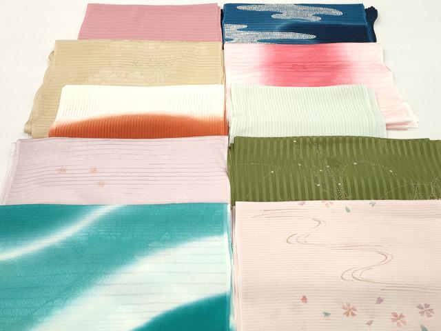 平和屋着物＊夏物 和装小物 帯揚げ10枚セット 丹後ちりめん 正絹 逸品
