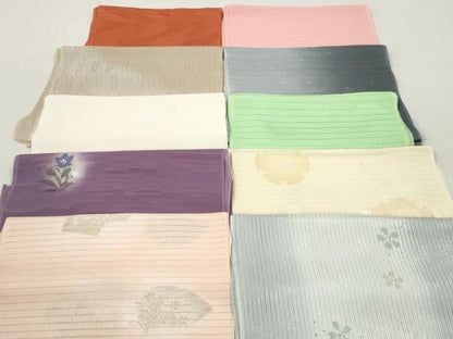 平和屋着物＊夏物　和装小物　帯揚げ10枚セット　正絹　逸品　DABI0458xg