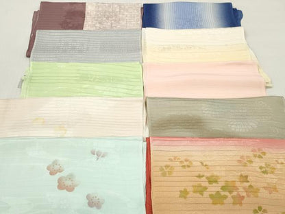 平和屋着物＊夏物　和装小物　帯揚げ10枚セット　正絹　逸品　DABI0460xg