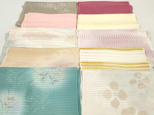 平和屋着物＊夏物　和装小物　帯揚げ10枚セット　正絹　逸品　DABI0467xg