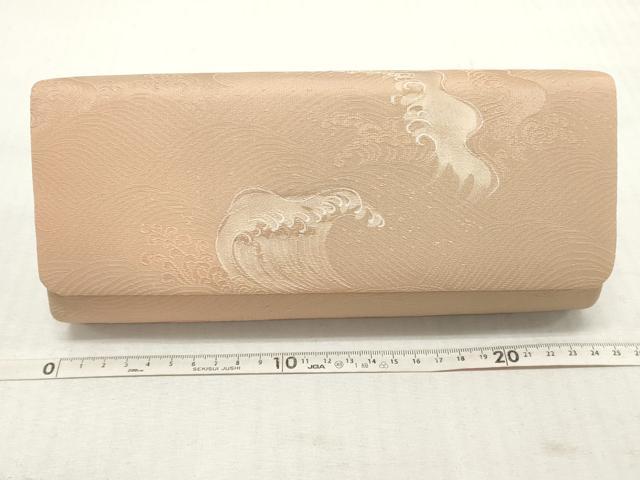 平和屋着物▼和装小物　和装バッグまとめて4点　ハンドバッグ　佐賀錦　地紙流水文　立波文　草花文　地紋起し　金銀糸　逸品　DABI0496xg