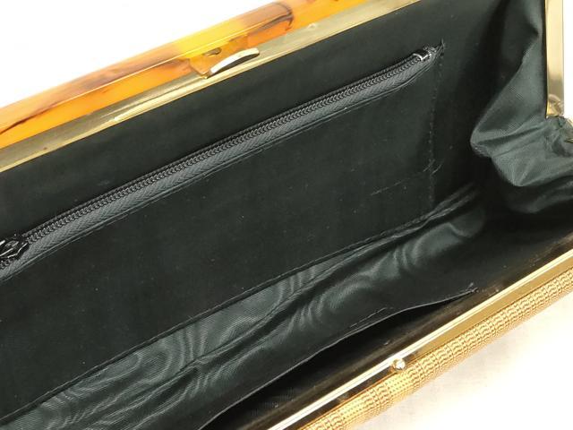 平和屋着物▼和装小物　和装バッグまとめて4点　ハンドバッグ　クラッチ　黄八丈　絣柄　逸品　DABI0504xg