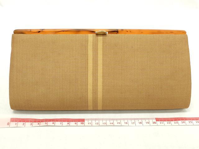 平和屋着物▼和装小物　和装バッグまとめて4点　ハンドバッグ　クラッチ　黄八丈　絣柄　逸品　DABI0504xg