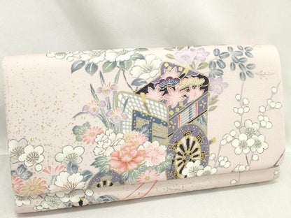 平和屋着物▼和装小物　和装バッグまとめて4点　ハンドバッグ　佐賀錦　御所車花文　地紙重ね花文　小花地紋　金銀糸　逸品　DABI0507xg