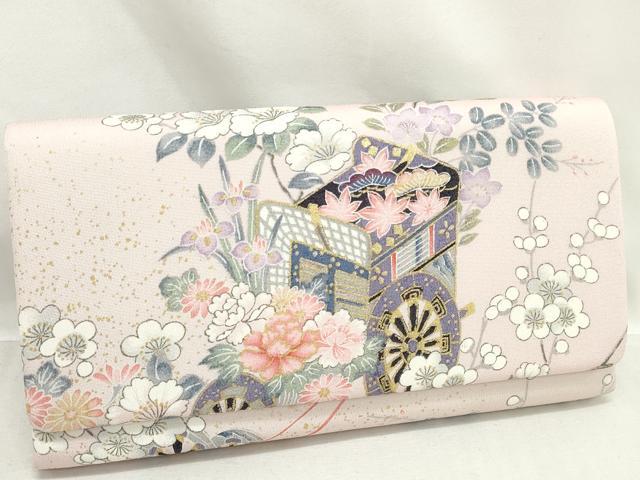 平和屋着物▼和装小物　和装バッグまとめて4点　ハンドバッグ　佐賀錦　御所車花文　地紙重ね花文　小花地紋　金銀糸　逸品　DABI0507xg