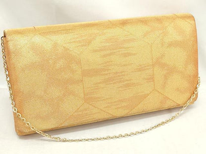 平和屋着物▼和装小物　チェーンバッグまとめて4点　亀甲文　ゴールド色　金銀糸　逸品　DABI0510xg