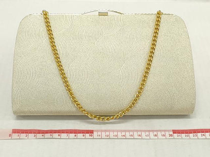 平和屋着物▼和装小物　チェーンバッグまとめて4点　亀甲文　ゴールド色　金銀糸　逸品　DABI0510xg