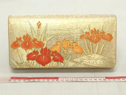 平和屋着物▼和装小物　和装バッグまとめて4点　ハンドバッグ　佐賀錦　流水草花文　紗綾形　立波文　金糸　逸品　DABI0516xg