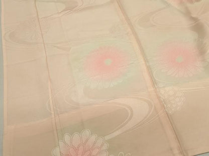 平和屋着物■振袖用長襦袢　無双仕立て　流水花文　暈し染め　正絹　逸品　DABI0524cd