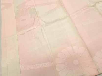 平和屋着物■振袖用長襦袢　流水花文　暈し染め　半衿刺繍　正絹　逸品　DABI0526cd