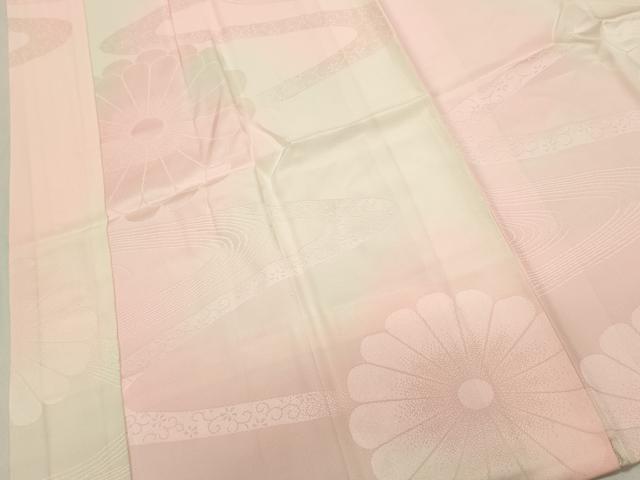 平和屋着物■振袖用長襦袢　流水花文　暈し染め　半衿刺繍　正絹　逸品　DABI0526cd