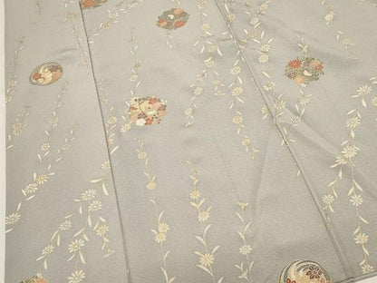 平和屋着物■上質な小紋　花丸文　金彩　正絹　逸品　DABI0530cd