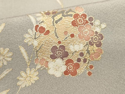 平和屋着物■上質な小紋　花丸文　金彩　正絹　逸品　DABI0530cd