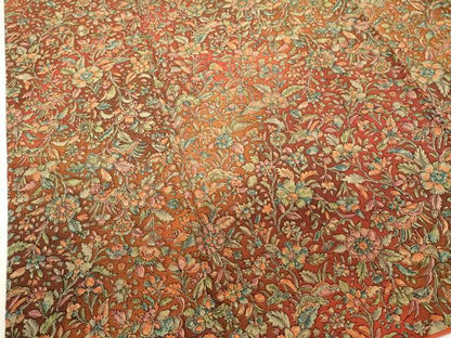 平和屋着物■上質な小紋　更紗花文　暈し染め　正絹　逸品　DABI0532cd
