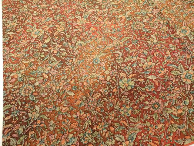 平和屋着物■上質な小紋　更紗花文　暈し染め　正絹　逸品　DABI0532cd