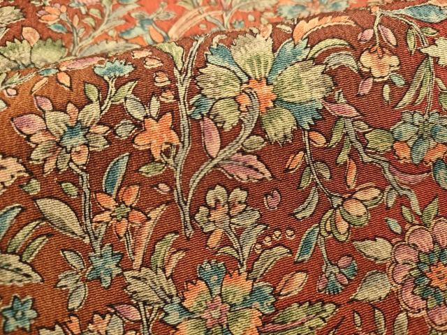平和屋着物■上質な小紋　更紗花文　暈し染め　正絹　逸品　DABI0532cd