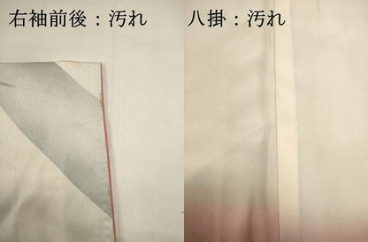 平和屋着物■上質な小紋　枝花文　暈し染め　銀彩　正絹　逸品　DABI0544cd