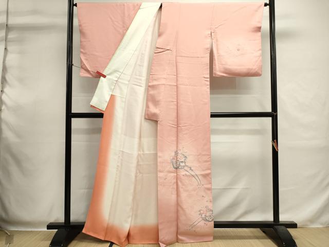 平和屋着物■訪問着　花車文　暈し染め　金糸　正絹　逸品　DABI0545cd