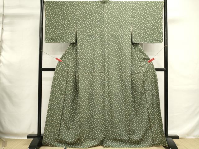平和屋着物■上質な小紋　糸巻花文　正絹　逸品　DABI0546cd