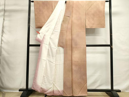 平和屋着物■上質な小紋　青海波地紋　暈し染め　正絹　逸品　DABI0547cd