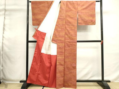 平和屋着物■上質な紬　霞文　正絹　逸品　未使用　DABI0554cd