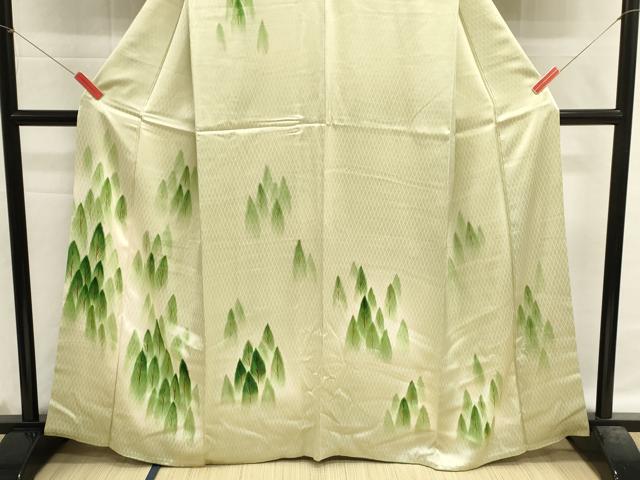 平和屋着物■訪問着　樹林文　暈し染め　大丸扱い　正絹　逸品　DABI0560cd