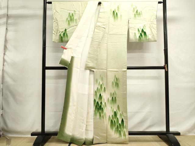 平和屋着物■訪問着　樹林文　暈し染め　大丸扱い　正絹　逸品　DABI0560cd