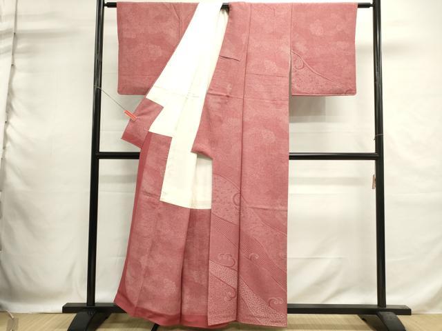 平和屋着物■訪問着　江戸小紋　新井梅春　寄せ小紋柄　荒波文　正絹　逸品　DABI0570cd