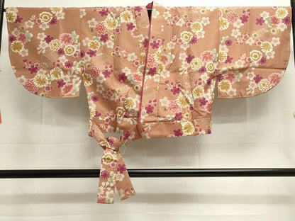 平和屋着物■小紋　二部式　舞花文　洗える着物　未使用　DABI0576cd