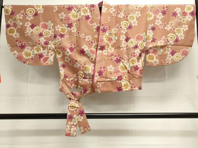 平和屋着物■小紋　二部式　舞花文　洗える着物　未使用　DABI0576cd
