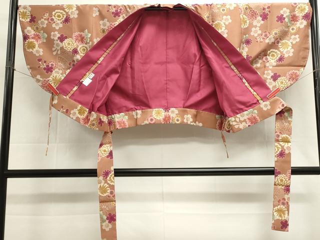 平和屋着物■小紋　二部式　舞花文　洗える着物　未使用　DABI0576cd