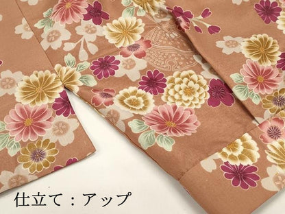 平和屋着物■小紋　二部式　舞花文　洗える着物　未使用　DABI0576cd