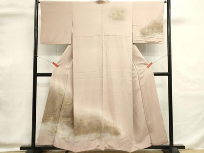 平和屋着物■訪問着　風景文　暈し染め　金彩　正絹　逸品　DABI0584cd