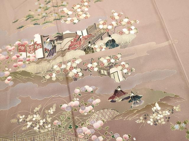 平和屋着物■豪華色留袖　人物風景文　暈し染め　金彩　正絹　逸品　DABI0586cd
