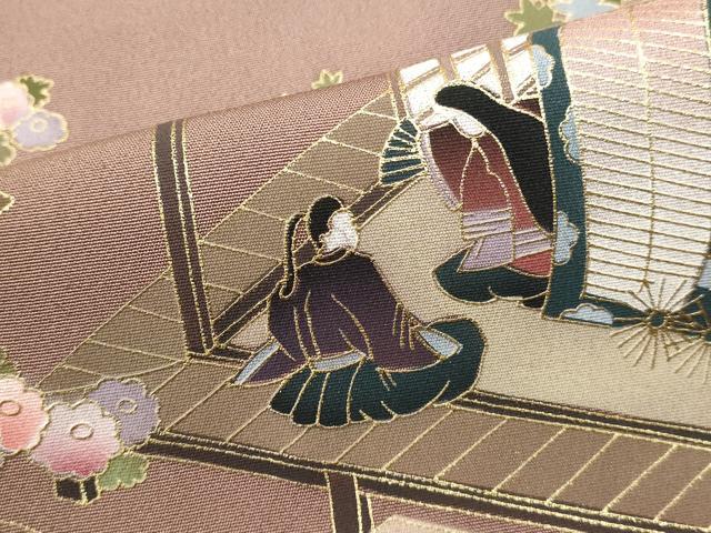 平和屋着物■豪華色留袖　人物風景文　暈し染め　金彩　正絹　逸品　DABI0586cd