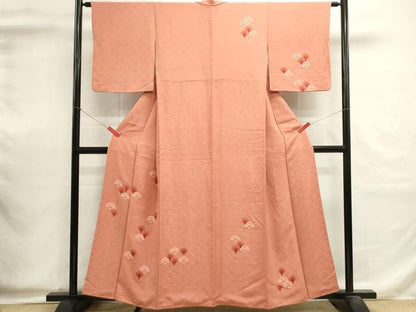 平和屋着物■訪問着　絞り　地紋起こし　青海波　正絹　逸品　DABI0591cd